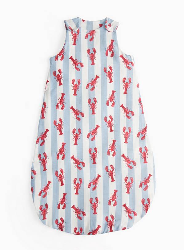 Blue Stripe Lobster Print 1.0 Tog Sleeping Bag 6-12 months